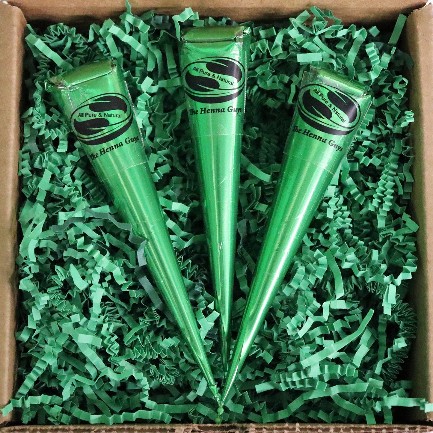 The Henna Guys 100% Natural Ready to Use Henna Cones For Redish Brown Hair Dye - Perfect for Spot hair coloring (3 Pack)