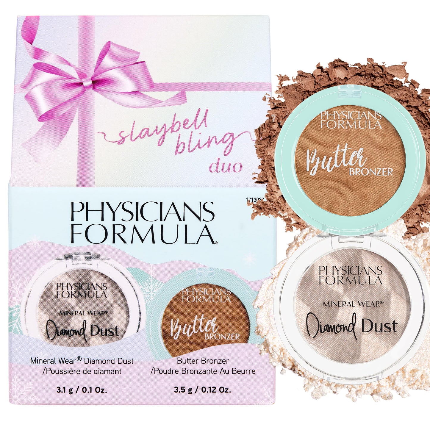 Physicians Formula Slaybell Bling Duo - Butter Bronzer & Diamond Dust Holiday Gift Set, Murumuru Butter Infused for a Radiant Glow, Cruelty Free & Vegan