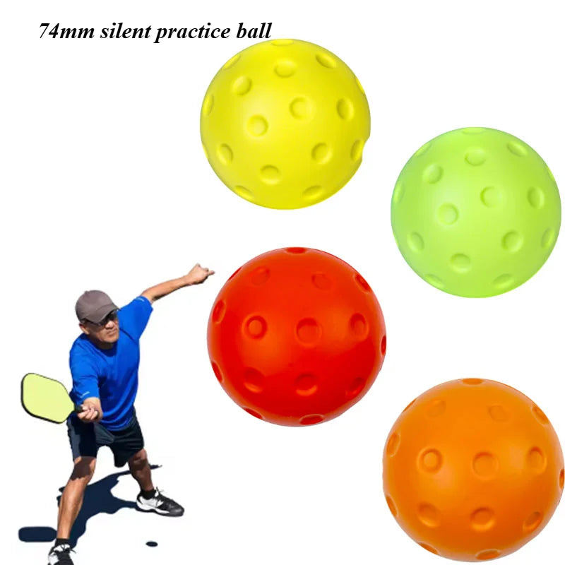 3PCS 74mm Silent PU Foam Pickleballs