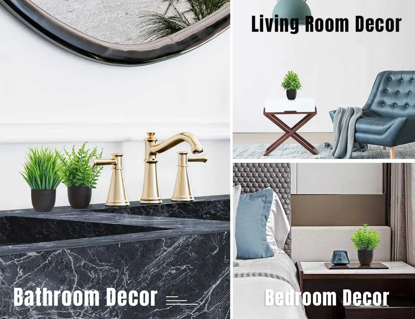 4-Pack Small Artificial Plants Décor