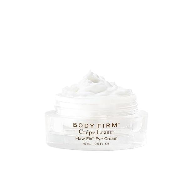 BODY FIRM Crepe Erase Flaw-Fix Advanced Eye Cream, Anti-Aging Wrinkle Supports Puffiness, Dark Circles, Wrinkles, Skin & Fine Lines, Tired Eyes, Citrus, 0.5 fl oz
