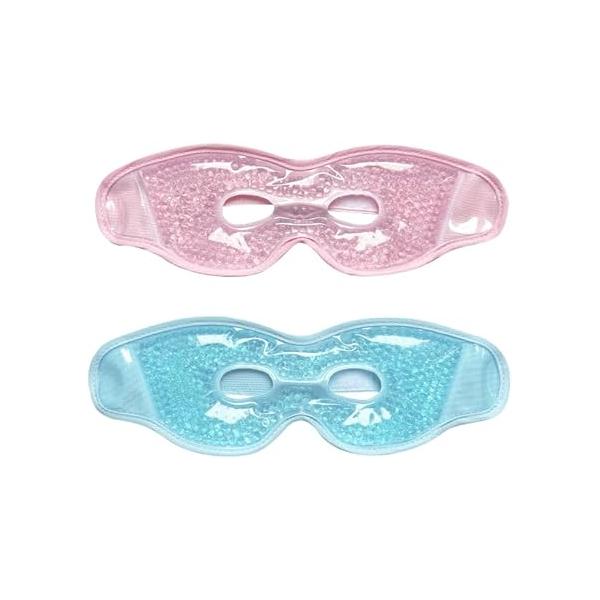 2PCS Cooling Eye Mask for Puffy Eyes, Gel Mask, Reusable Hot Cold Therapy Puffiness, Ice Pack Eyes Surgery, and Compress (01-Green & Blue)