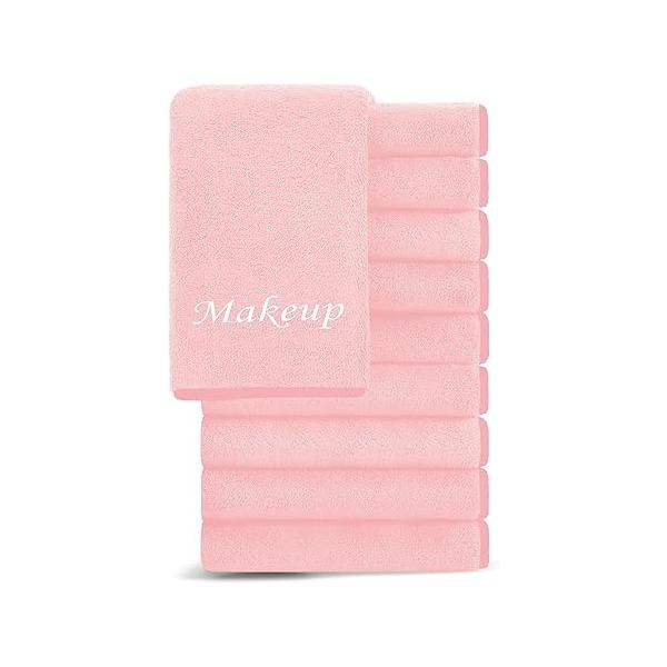 Cosy Family 10 Pack Makeup Remover Wash Cloths - Soft Microfiber Fingertip Facial Cleansing for Hand and Make Up, 12 x in, Black Grey