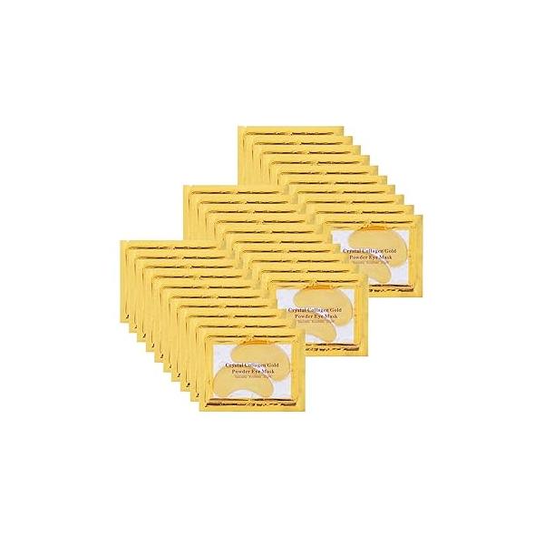 30 Pairs Under Eye Collagen Patches, Gold Moisturizing Mask, Gel Pads for dark circles and puffiness