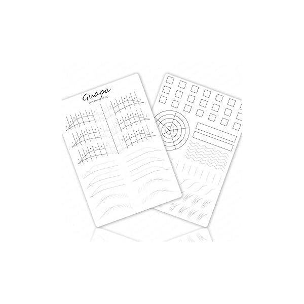 3 PCS Double Side Use Microblading Practice Skin Permanent Makeup Brows Latex for outline and shading techniques (White-3PCS)