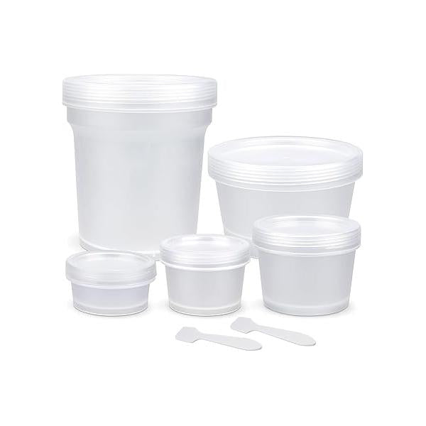 Cosywell Plastic Cream Jars 3.4oz/100ml Empty Cosmetic Pot 4 Pieces Refillable Travel Containers for Toiletries TSA Approved Leak-proof Size Accessories with Lids(Pink)