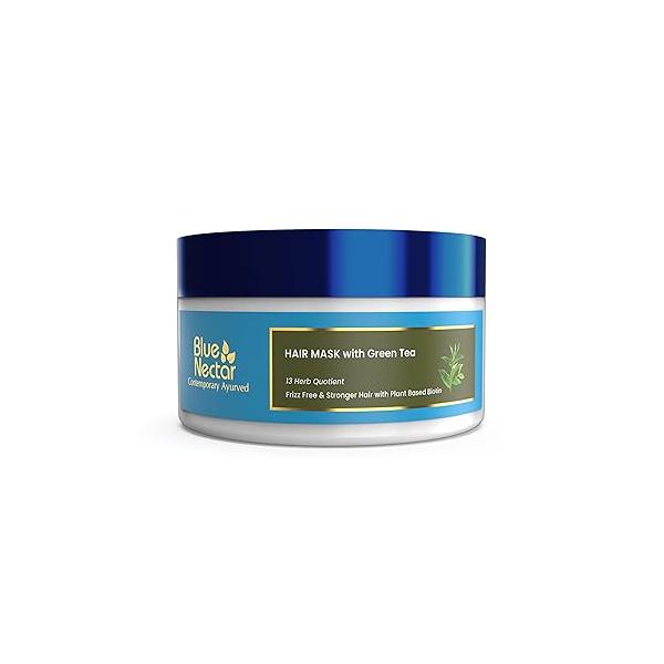 Blue Nectar Anti Frizz Hair Mask for Dry & Frizzy | Enriched with Natural Herbs Growth (13 herbs, 7 Oz)