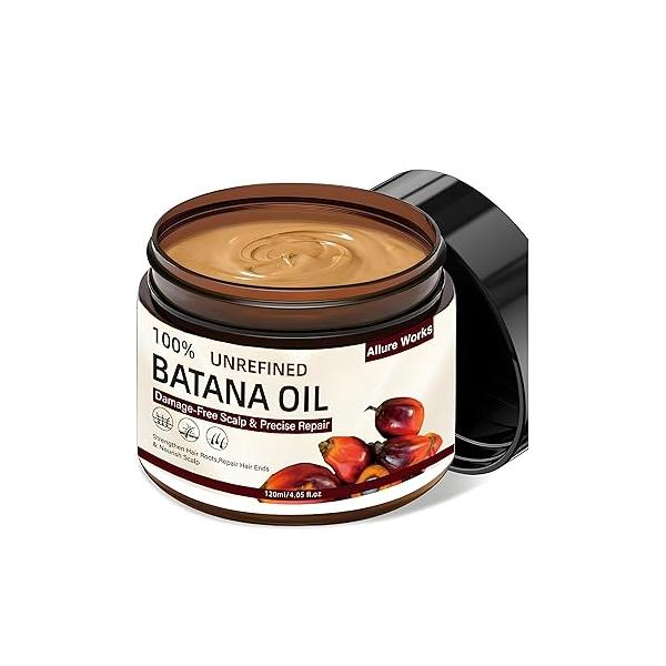 100% Raw Batana Oil - Unrefined from Honduras, Promotes Hair Growth, Thickness, and Prevents Loss. Suitable for Both Men Women. A Natural Growth - 4.05 fl.oz
