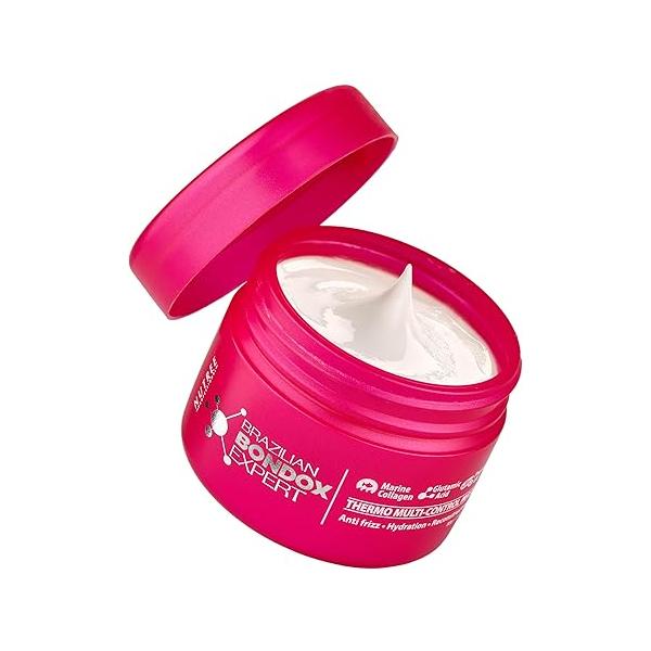 HAIR MASK FOR DAMAGED BRAZILIAN BONDOX TREATMENT 2.82oz Thermal Activated Mask for Dry Frizzy Hair | Formaldehyde Free Cruelty Free,Results up to 1-3 months, Almond Oil,Collagen seaweed