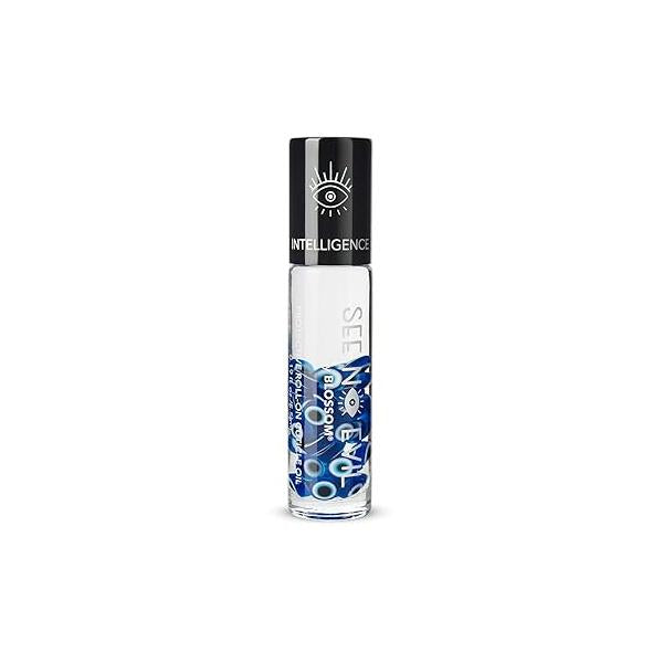 Blossom Cuticle Oil, See No Evil Scented Roll on Oil for Nails, Rollerball Application Nail Support, Cruelty Free, 0.19oz, Intelligence Jasmine
