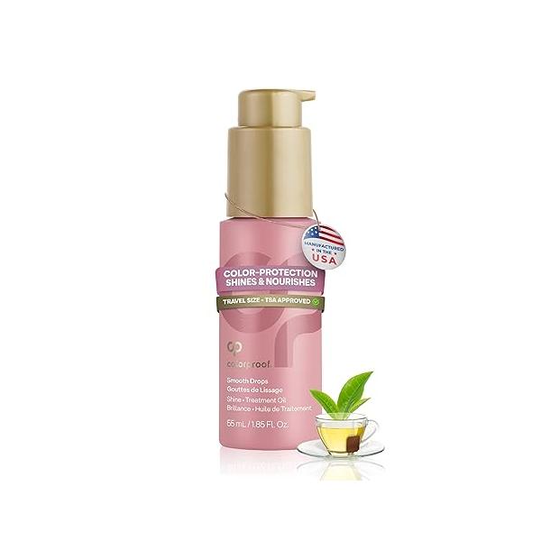 Colorproof Smooth Drops 1.86 Fl. Oz. Clear, Non-Greasy Anti-Frizz Hair with a Frizz Elimination and Humidity-Resistant Formula, Color Protection, White Tea Scent