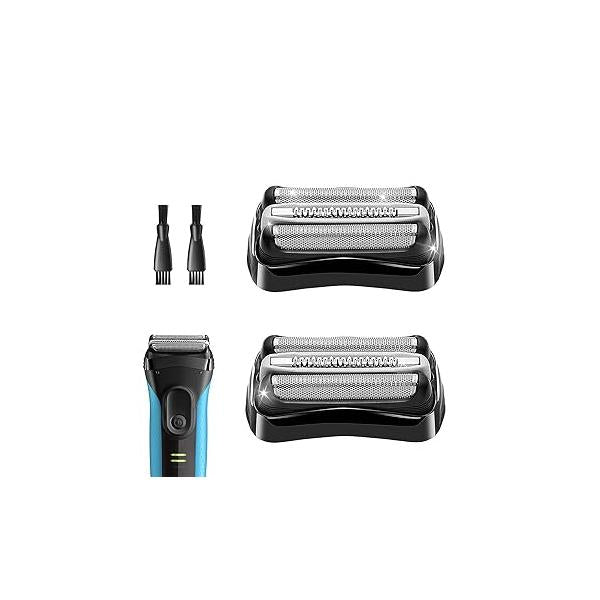 Braun 21B 2PCS, Series 3 Electric Shaver Replacement Head Compatible, Heads for Men Razor Shaving Blades Fit 3: 3040s 3000s 3050cc 3010s 3070cc 3080s