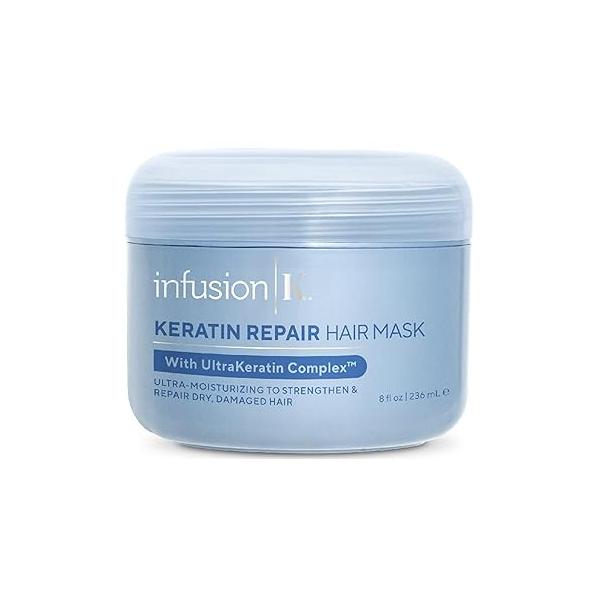 Intense Repair Hair Mask with UltraKeratin Complex - Moisturizies & Nourishes | Strengthen Weak Dry Damaged Color Safe, Paraben, Sulfate, Cruelty Free USA Made (8 oz)