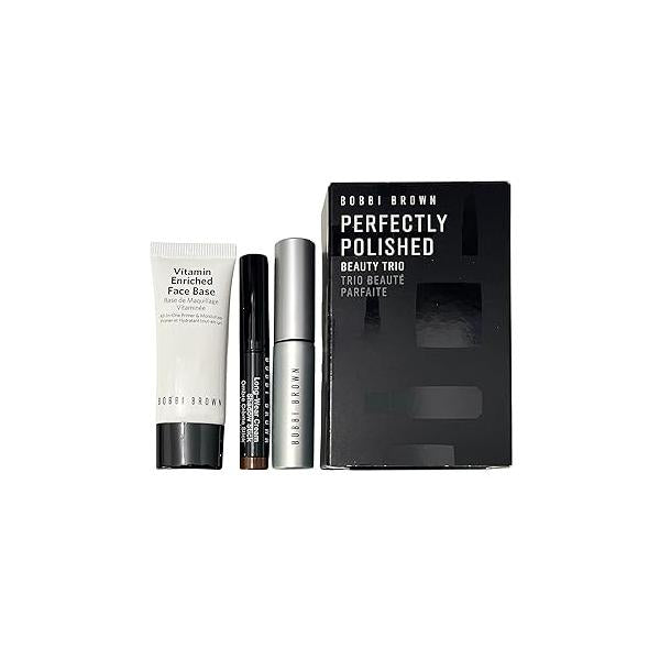 Bobbi Brown Perfectly Polished Travel-Sized Beauty Trio - Face Base, Mascara, and Shadow Stick