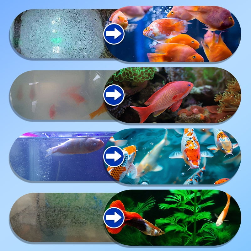 Hxlazmoo Natural Formula Fish Tank Water Purifier 150ml – Safe for Fish & Plants, Long-Lasting Water Clarifier with Measuring Cap, Balances pH & Reduces Weekly Maintenance