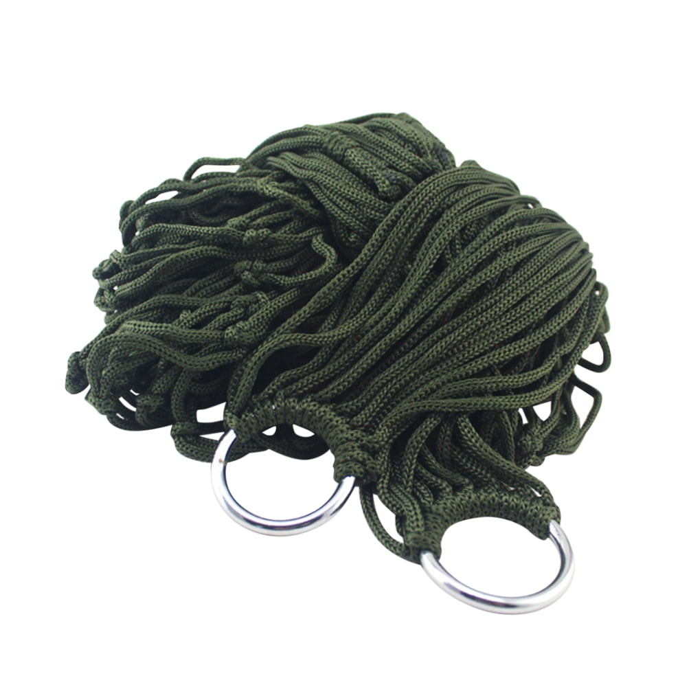 IDEANATEGRATE Nylon Hammock Bed for Sleeping and Camping in Green 1Set