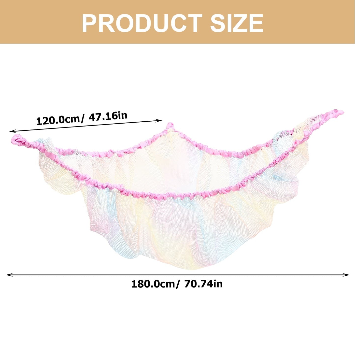 HONMEET Toy Hammock Storage Net Woven Mesh Hammock Multi-Colored Polyester 1Pack