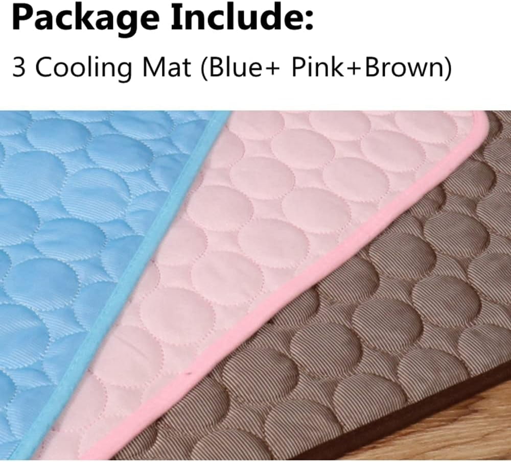 3 PCS Summer Cooling Mat for Rabbit, Washable Guinea Pig Bed, Breathable Ice Silk Self-Cooling Blanket Bed Mat for Rabbits Guinea Pigs Chinchillas Ferret Small Animal