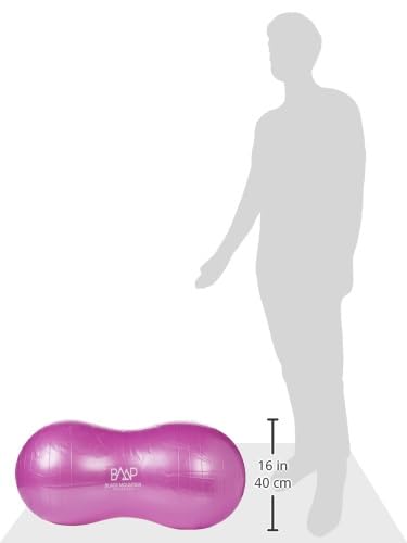 Black Mountain Products Purple Peanut Stability Yoga Ball with Foot Pump 1000Lb Static Weight Capacity