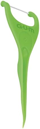 GUM Angled Floss Picks, Perfect for Tight Teeth, Extra Strong Shred-Resistant Dental Floss, Angled for Easy Reach, Dental Flossers for Adults, Fresh Mint Flavor, 75 Count