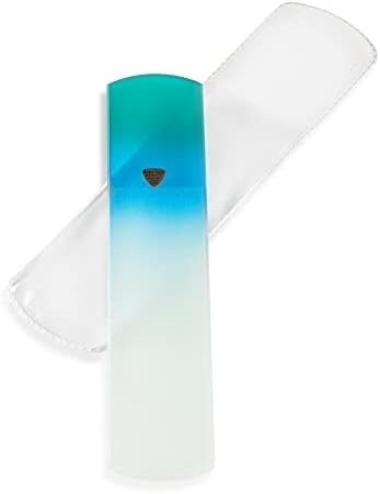BONA FIDE BEAUTY Czech Glass Foot File with Sleeve, Foot Scraper, and Foot Rasp - Premium Heel File
