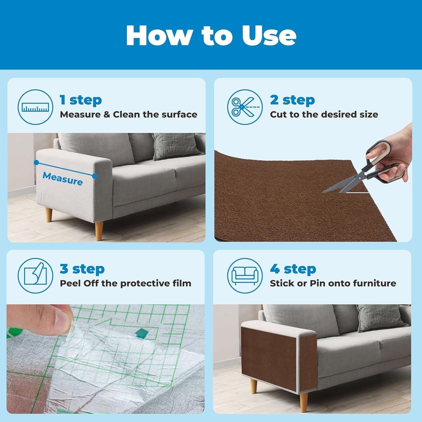 Best Pet Supplies Catify Sloped Sisal Cat Scratchers for Indoor Cats, Climbing Ramp Fun and Interactive Indoor Play, Supports Natural Pet Behaviors, Heavy Duty - Gray