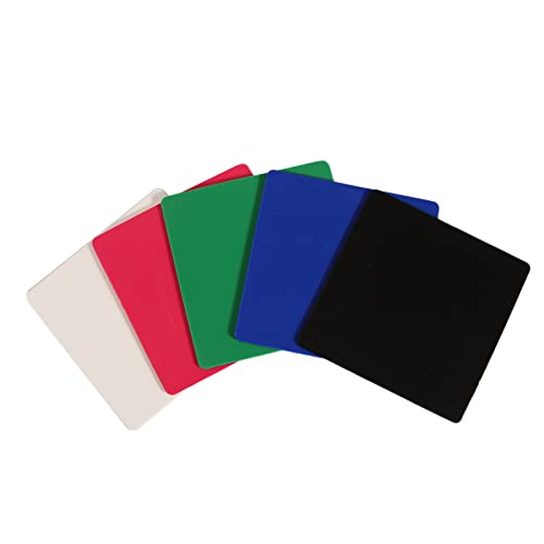 Dental Soft Splint 5pcs, 3.0 mm Dental Lab Splint Thermoforming Material for Vacuum Forming Machine 5'' x 5'', Sold by JMU (Square, Mix Colors)