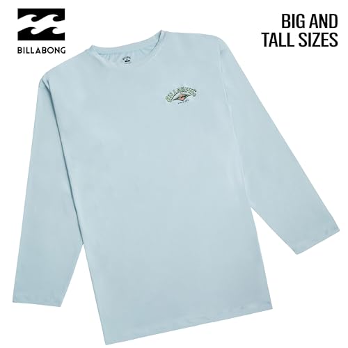 Billabong Rash Guard for Men UPF 50+ Big and Tall Swim Long & Short Sleeve Shirt White