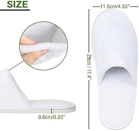 10PCS Unisex Guest Disposable Slippers, SPA Cotton Slipper, Hotel Bath Slippers Disposable, Travel Bulk Guest House Slipper for Shoeless Home, Travel, Hotel or Commercial
