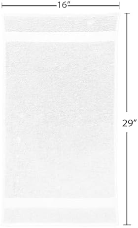 ColorSafe 100% Cotton Bleach Proof Salon Hair Towels for Hairstylists, Barbers, Spa, Gym in White, 16" by 29", 6 Count Absorbent Stain Resistant Towels for Drying Curly, Long, Wavy Hair