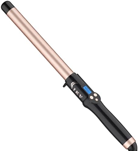 1 Inch Curling Wand Long Barrel, Dual Voltage Hair Curling Iron Wand Ceramic for Long Hair,10 Adjustable Temp