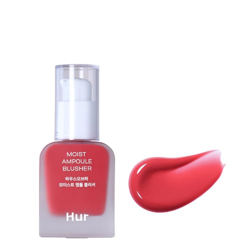 House of Hur Moist Ampoule Blusher, Buildable Water-based Formula, Infused with over 50% moisture essence, no tackiness, long-lasting moisture, weightless feel (02 Deep Plum, 20ml)