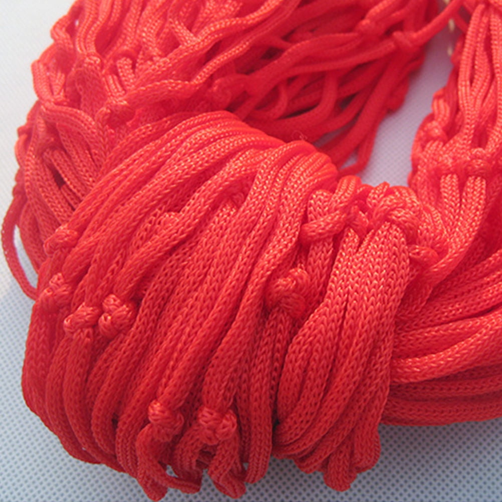 IBASETOY Camping Nylon Hammocks Swing Hammock Red Thickened Mesh 1Set