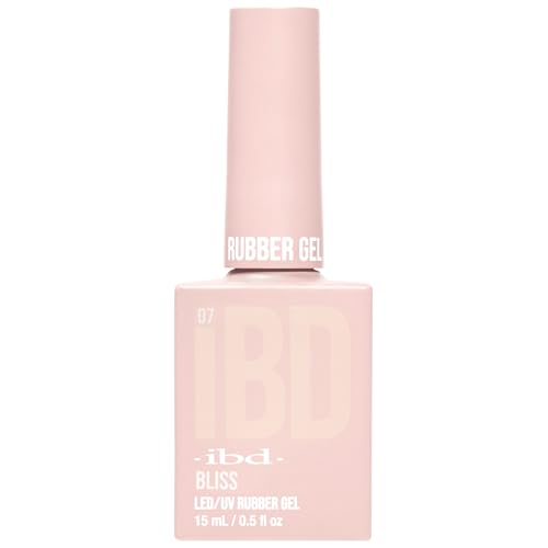 IBD Rubber Gel Polish - Bliss, LED/UV Soak Off Builder Gel for Nails, Strengthening Base Coat for Nail Polish & Extensions, 0.5 fl oz