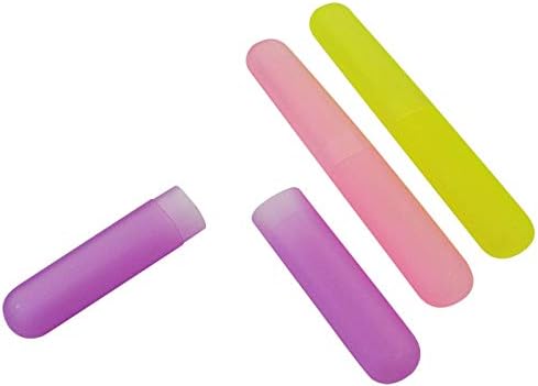 24PCS Plastic Toothbrush Case Six Colors Portable Dust-proof Toothbrush Cases Toothbrushes Holder for Daily and Travel Use (24)