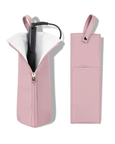Hot Iron Holder & Mat, Heat Resistant Travel Bag for Curling Iron, Flat Iron - Hair Tool Organizer for Home, Travel
