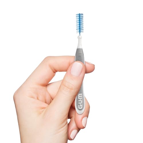 GUM Proxabrush Go-Betweens - Extra Wide - Interdental Brushes - Soft Bristled Dental Picks for Plaque Removal Health - Safe for Braces & Dental Devices, 10 Count (Pack of 4)