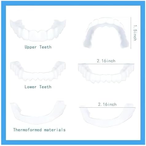 2 Pairs, Temporarily Adjustable for Men and Women, Regain Confidence Smile(Red)
