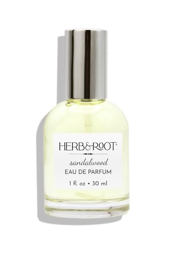 Herb & Root Sandalwood Eau de Parfum: Vegan, Cruelty-Free Perfume for Women & Men | Long-Lasting Clean Fragrance | USA Made Womens Perfume & Body Spray