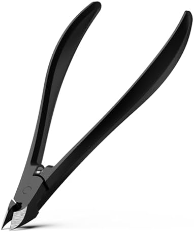 BEZOX Cuticle Cutters for Nails - Precision Half Jaw Cuticle Clippers, Stainless Steel Cuticle Trimmer for Manicure and Pedicure, Professional Cuticle Remover Tool - Black