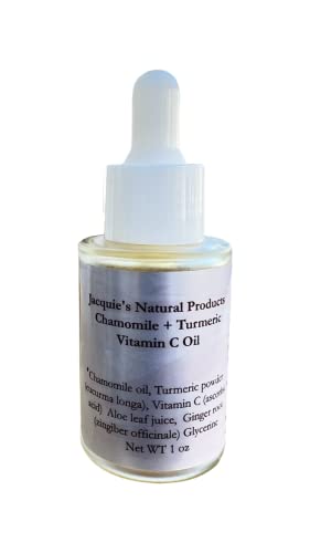 Jacquie's Natural Products Chamomile Turmeric Vitamin C Natural Oil 1 oz Aging Face Oil Vitamin C Oil