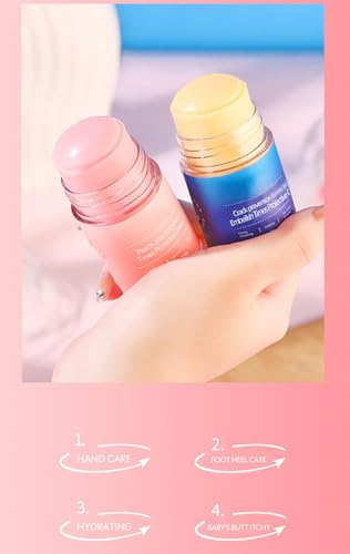 Crack Feet Prevention Stick, Anti Cracked Foot Cream For Dry Heels, Moisturizing Foot Balm Stick, Remove Dead Skin And Softening Dry Skin (Pink+Blue)