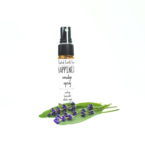Happiness Smudge Spray - 1 fl oz - Body Spray - Room Mist - Lavender Smudging - Energy Cleansing