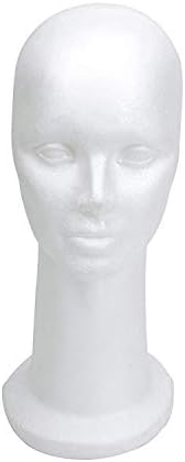 BHD BEAUTY 15" Styrofoam Foam Mannequin Manikin Display Head Wig Hat Stand White Foams Sale