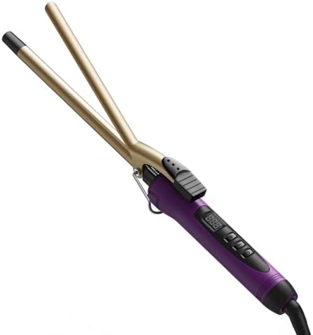 1/2 Inch Small Curling Iron Wand for Short & Long Hair, Half Inch Curling Iron Ceramic Small Barrel Curling Iron Tiny Curling Wand with Adjustable Temperature, Include Heat Resistant Glove