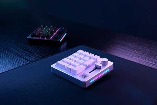 Glorious GMMK Mechanical Numpad- 10 Key USB Programmable Keypad - Hot Swappable, Volume Control, RGB Backlit, Wired & Wireless Bluetooth - Laptop & Keyboard Accessories- White