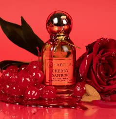 CHERRY SAFFRON Eau De Parfum| Handmade Fragrance Unisex for Women and Men|Clean & Natural Ingredients|Vegan based with notes of Pure Saffron & Cherry(TRAVEL SIZE 10 ML/0.33 OZ)