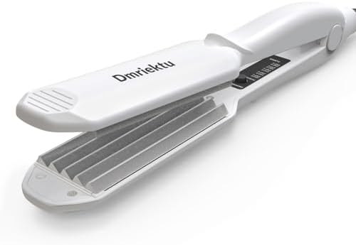 Hair Crimper for Women, Dmriektu Crimping Iron for Volumizing Fluffy Hairstyle, Crimper Hair Iron with Ceramic Hair Styling Tools for Women Girls Adjust Temp Dual Voltage Auto Off