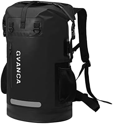 Waterproof Roll Top Kayak Dry Backpack, Floating Outdoor Dry Sack Boating Sailing Canoeing Rafting Fishing Camping 85L Black