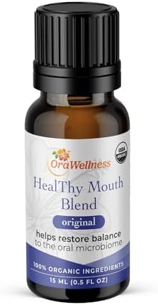 Healthy Mouth Blend Organic Tooth Oil, Fluoride Free Made in The USA Toothpaste & Mouthwash Alternative Tooth, Natural Rinse for Healthy Teeth & Gums for Women, Men and Kids, Pack of 1